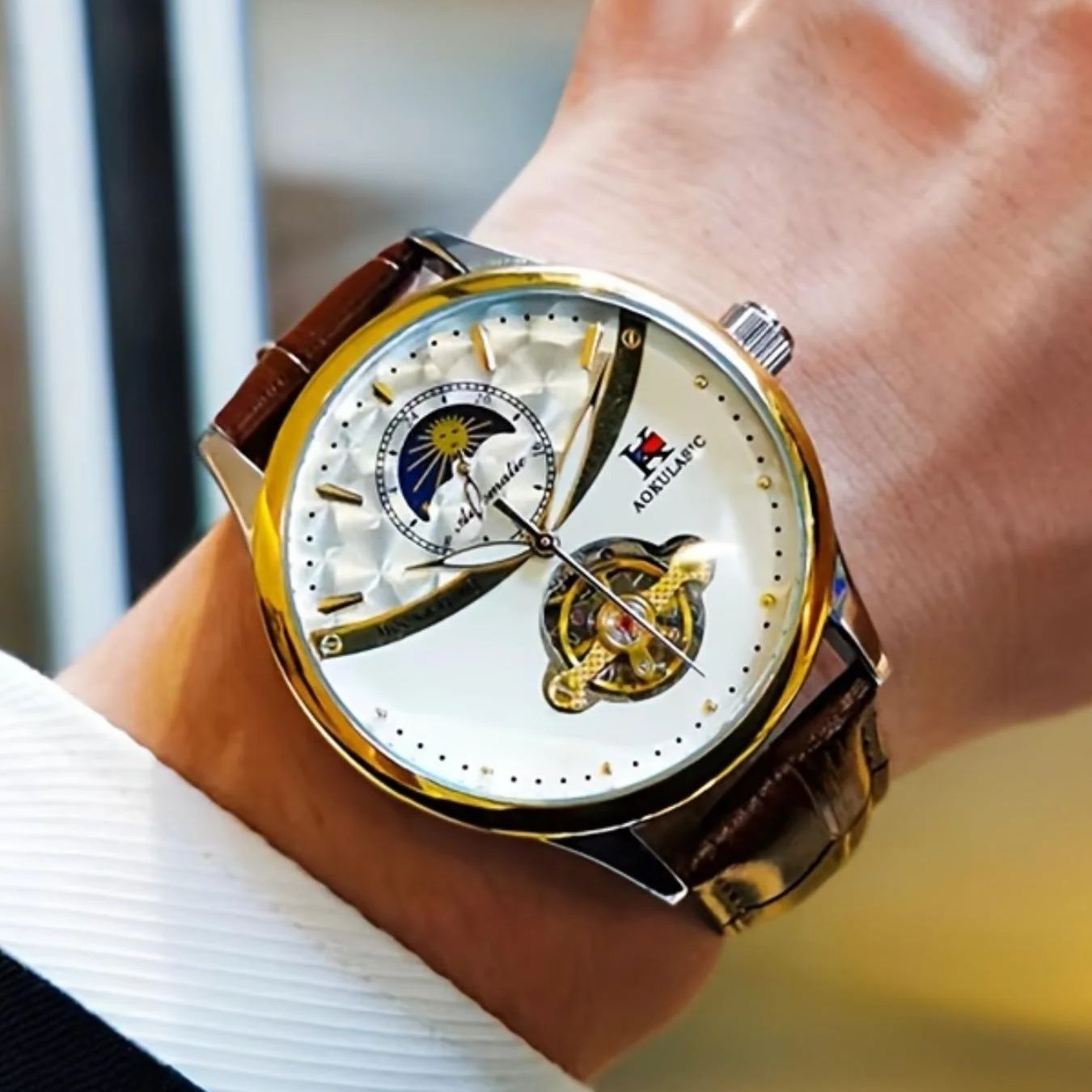 Luxury Watch It - ساعة رجالية فاخرة أوتوماتيكية ميكانيكية ذات