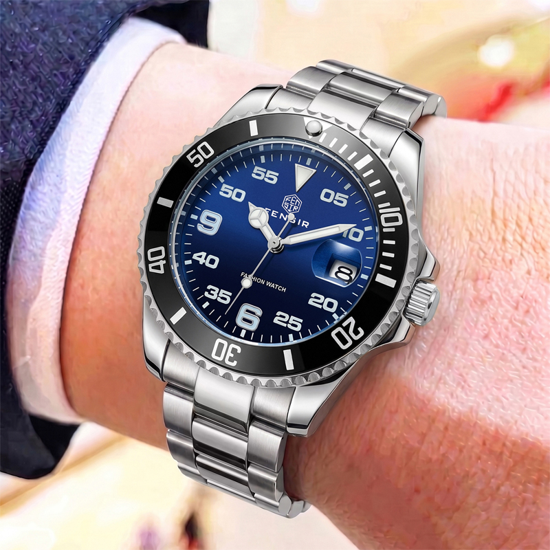 Luxury Watch It - ساعة رجالية كلاسيكية تعمل بالكوارتز مع