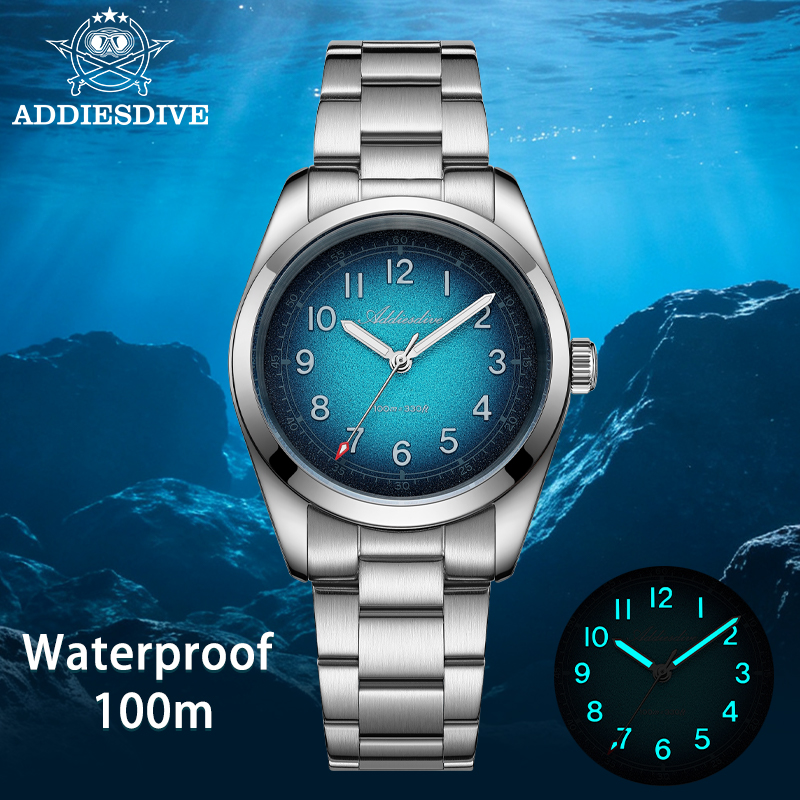 Luxury Watch It - ساعات كوارتز ADDIESDIVE للأزواج، زجاج الياقوت،
