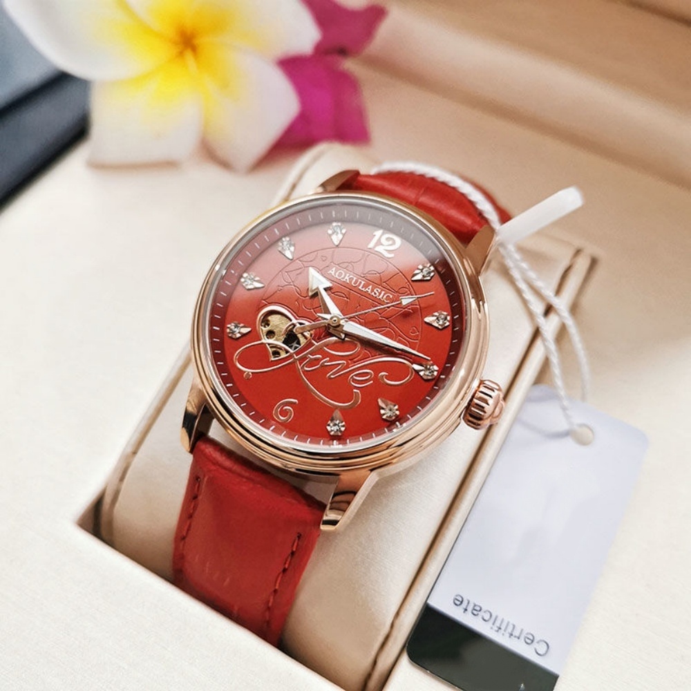 Luxury Watch It - ساعة ميكانيكية نسائية فاخرة وعصرية، بنفس