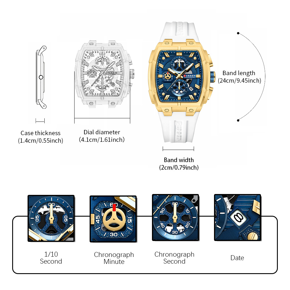 ساعة CURREN الفاخرة للرجال، سا - مراجعة Luxury Watch Japan وسعره