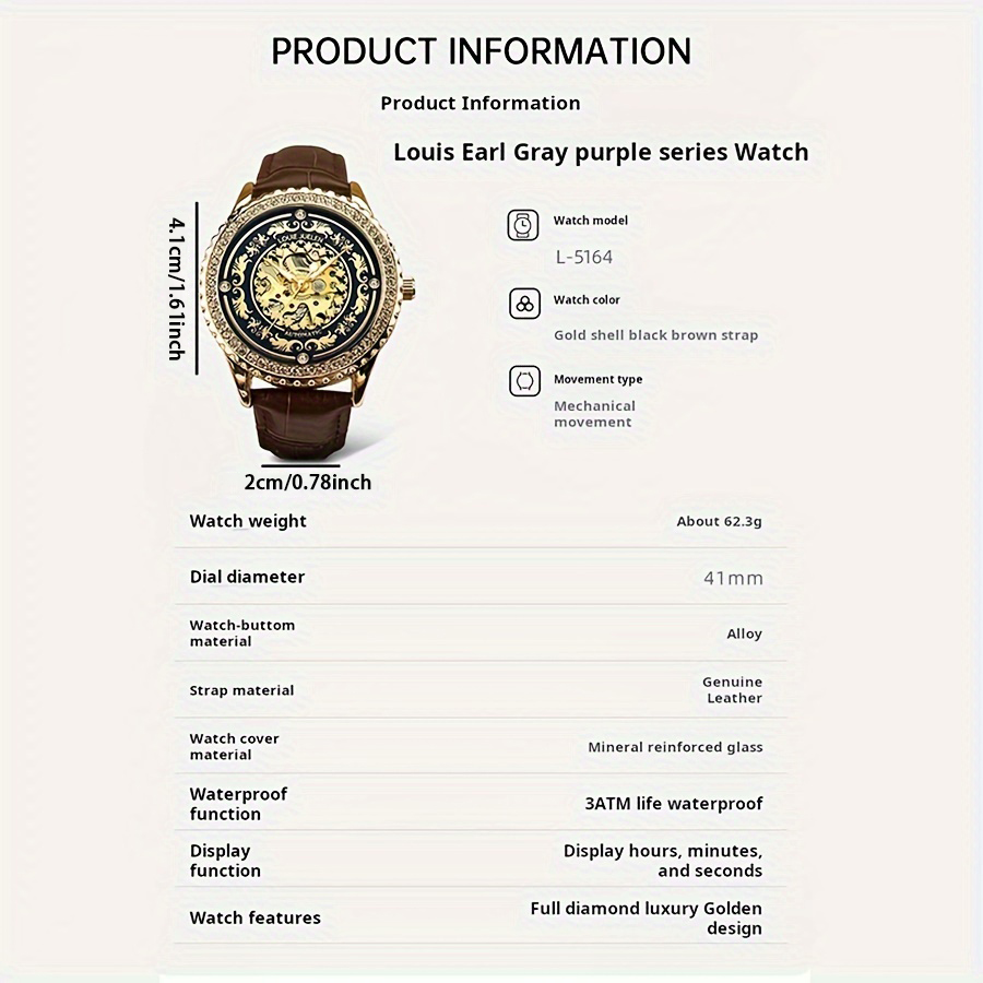 حركة ميكانيكية للساعة ، فاخرة  - مراجعة Luxury Watch It وسعره