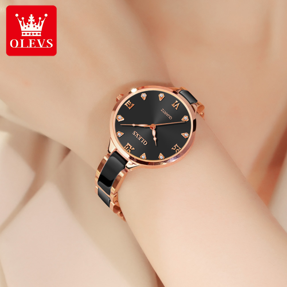 OLEVS فستان سيراميك ساعة نسائي - مراجعة Luxury Watch Japan وسعره