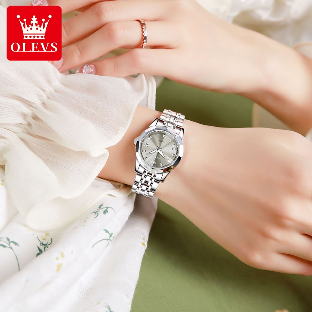 ساعة OLEVS للنساء ساعة فاخرة ل - مراجعة Luxury Watch Face وسعره