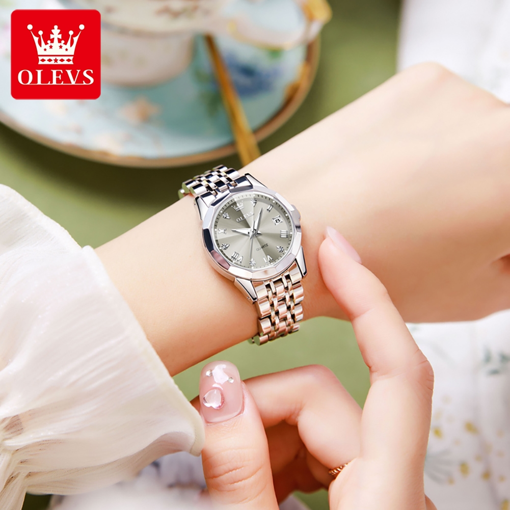 ساعة OLEVS للنساء ساعة فاخرة ل - مراجعة Luxury Watch Face وسعره