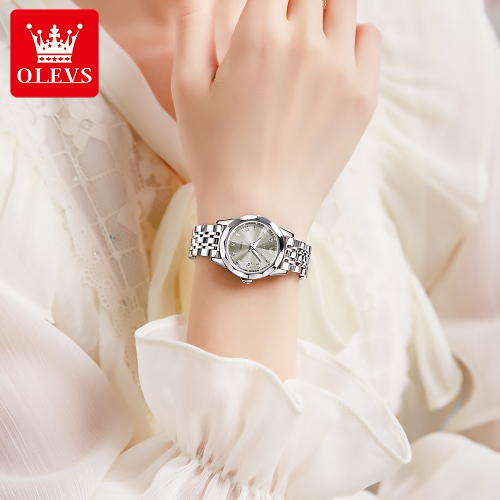 ساعة OLEVS للنساء ساعة فاخرة ل - مراجعة Luxury Watch Face وسعره